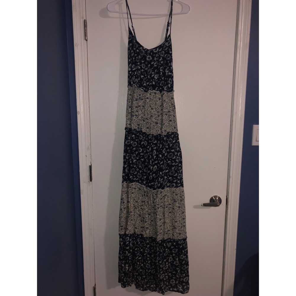Blue and White Floral Dress